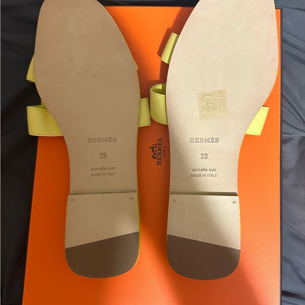 Hermes Oran sandal jaune curcuma - Picture 2 of 5